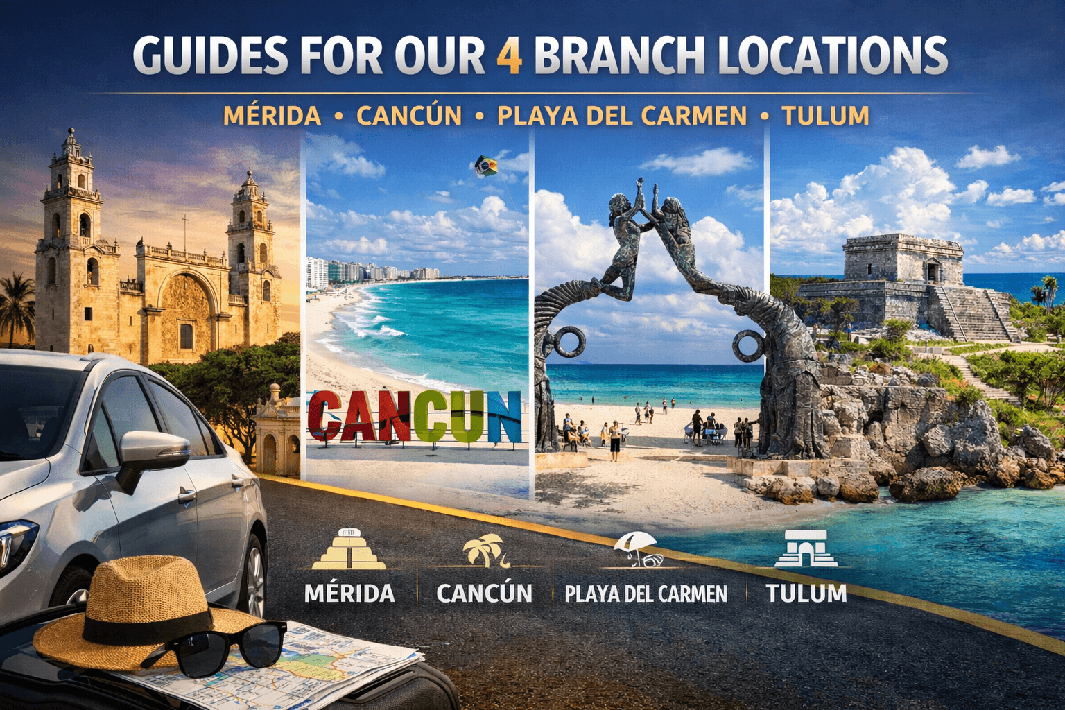 Complete Travel Guide to Driving Cancun, Playa del Carmen, Tulum & Mérida with a Rental Car