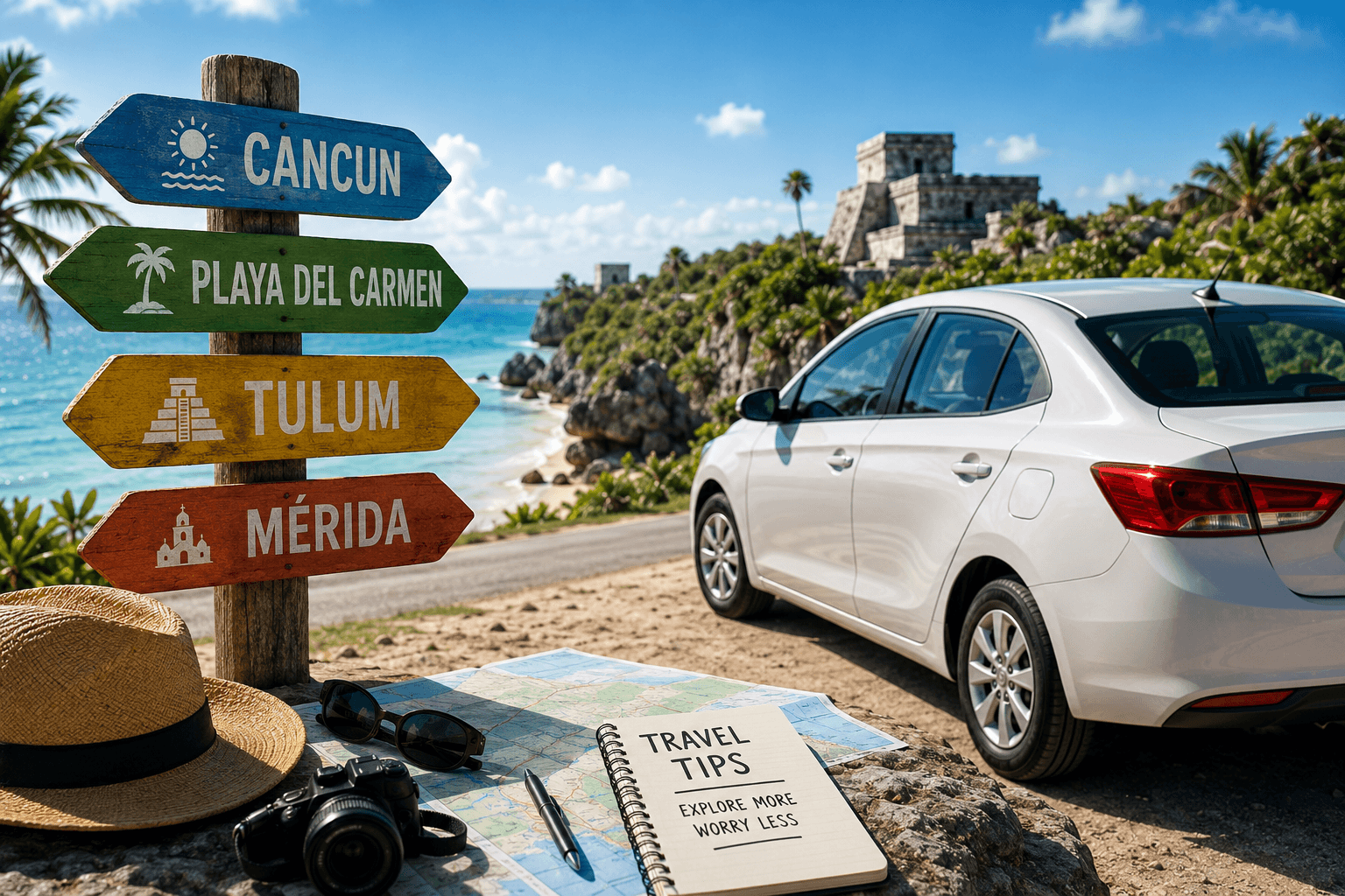 Drive Smarter Through Cancun, Playa del Carmen, Tulum & Mérida