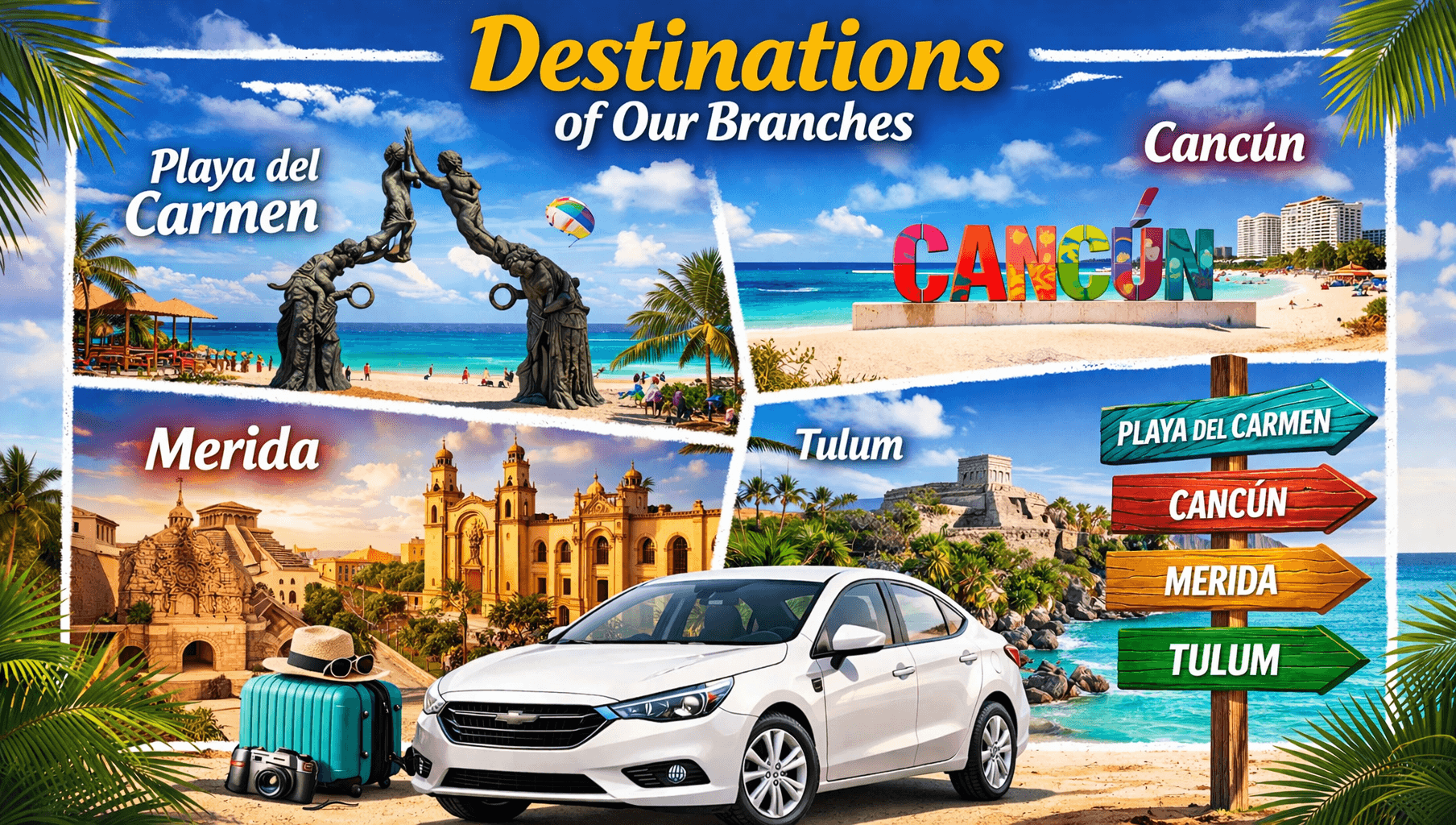 Top Destinations to Explore by Rental Car in Cancun, Playa del Carmen, Tulum & Mérida