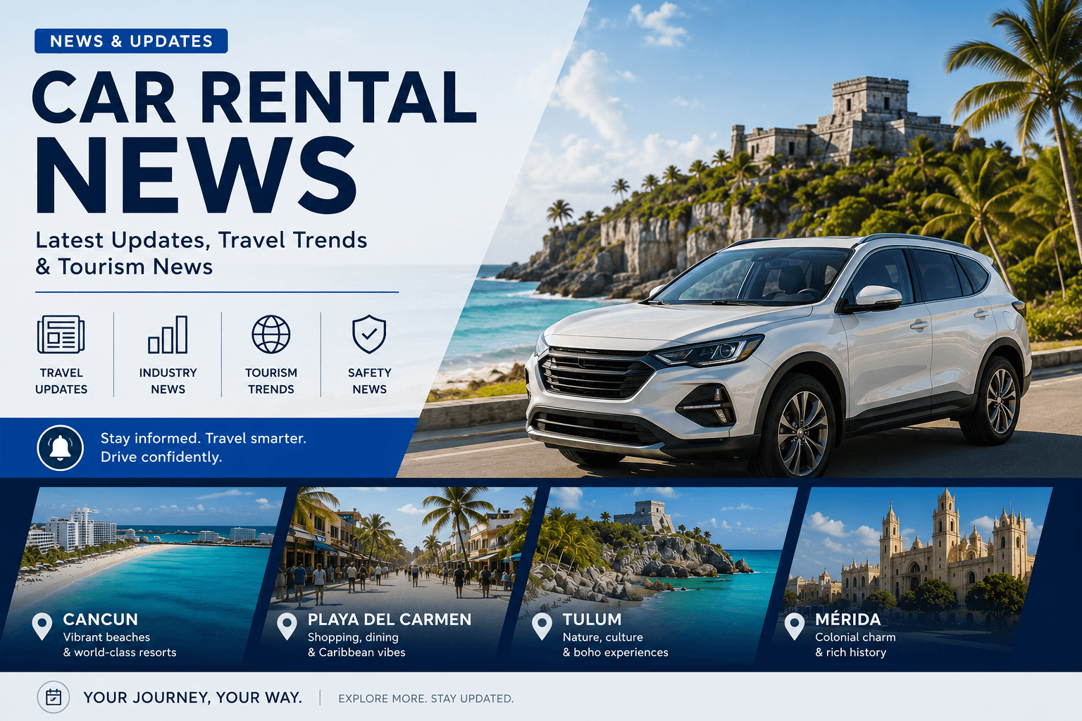 Latest Car Rental News & Travel Updates in Cancun, Playa del Carmen, Tulum & Mérida